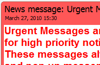Receiving urgent instant messages
